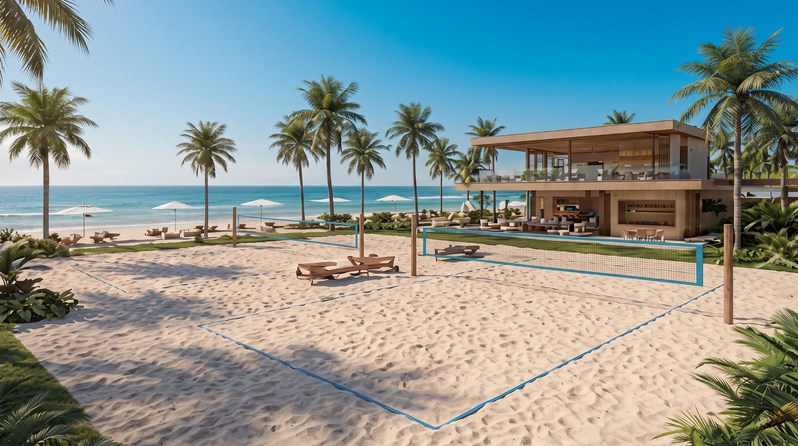 Instalaciones de un club de beach tennis